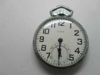 Antique Vintage Elgin Bw Raymond Railroad Pocket Watch 21 Jewels (please Read)