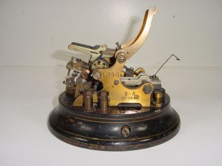 Antique 1873 Edison 3 - A Western Union Gold & Stock Telegraph Ticker Tape Machine 7