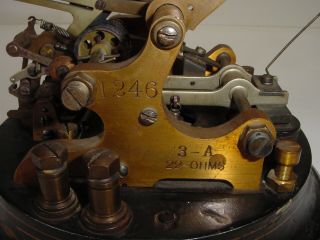 Antique 1873 Edison 3 - A Western Union Gold & Stock Telegraph Ticker Tape Machine 8