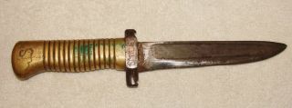 Wwi French Bayonet Converted To A Fighting Knife With Trench Art Engraving
