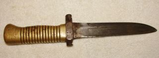 WWI French Bayonet Converted to a Fighting Knife with Trench Art Engraving 2