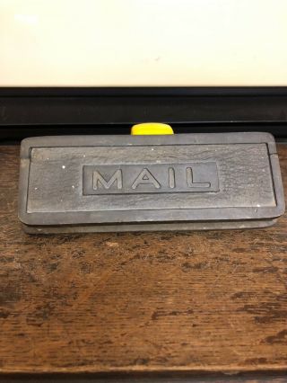 Vintage Brass Door W/metal Frame Loaded Door Letter Mail Slot