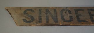 19TH CENTURY SINGER SEWING MACHINE ADVERTISING WOODEN SIGN NEAT 2