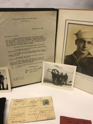 WW2 US navy Uniform And Documents Named Arville Miller 5