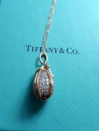 Tiffany & Co.  Jean Schlumberger Diamond Egg Charm 1.  06 Ctw