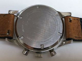 Vintage Zodiac Panda Dial Poor Mans Heuer Carrera Chronograph Valjoux 7730 Watch 9