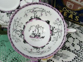 STAR PARAGON ARCADIA PURPLE COURTING COUPLES TEA CUP AND SAUCER 4