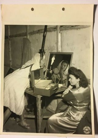 Jinx Falkenburg & Ruth Carrell In Dressing Room W/.  50 Cal Machine Gun