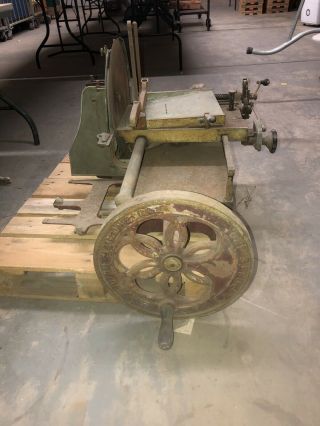 Antique Van Berkel ' s US Slicing Machine Hand Crank Flywheel Deli Meat Slicer 3