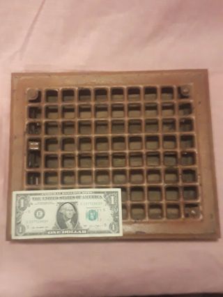 Vintage Antique Register Vent Floor Cover 11 3/4 X 10 " - - - 10 " X 8 "