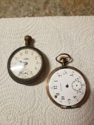 2 Vintage Pocket Watches One Is Rose Gold Filled