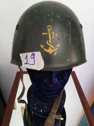 Old Helmet M 33 Marine Military Helm Casque Stalhelm Royal Navy? Mas? Size 59