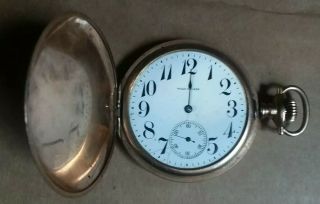 Vintage Waltham Pocket Watch In Crescent Case Earl Mc Pherson Not Running