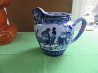 Antique Royal Doulton Flow Blue Eglington Tournament Jug Pitcher D1425 Rare