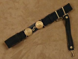 French Military Artillery Officer Sword Belt With Buckle Ww1 Era