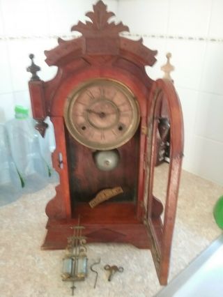 Antique Ansonia Pendulum Clock U.  S.  A