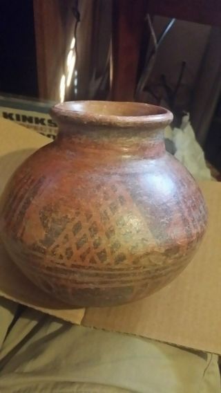 Ancient Anasazi Native American Black On Red Pottery