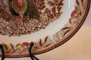 Vintage Antique Large Big Turkey Platter Transferware 18 