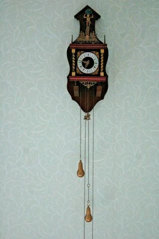 Antique/vintage Dutch Wall Clock,  Regula German Movement.
