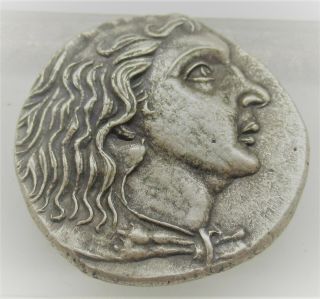 Unresearched Ancient Greek Ar Silver Tetradrachm Coin 16.  73grams