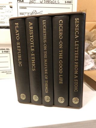 Great Philosophers Of The Ancient World Folio Society Complete 5 Set
