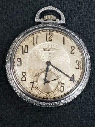 Vintage 12 Size Elgin Pocketwatch 15 Jewel Grade 315 - Runs - Vt212