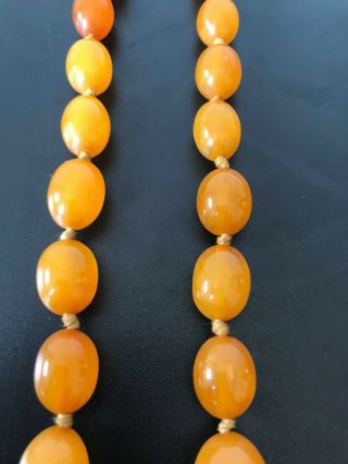 Vintage Amber and Cherry Amber graduated bead necklaces 6