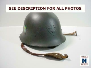 Noblespirit {3970}wwii Era Swedish M21 High Top Steel Helmet