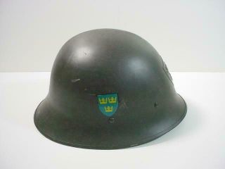 NobleSpirit {3970}WWII Era Swedish M21 High Top Steel Helmet 5