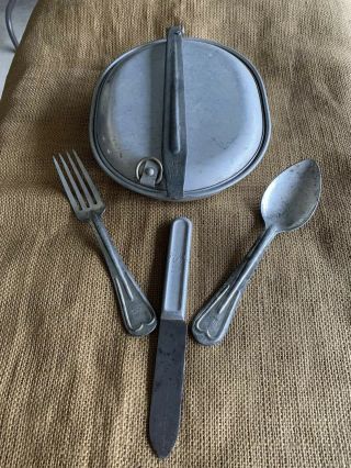 Wwi Mess Kit With Utensils All 1917 Dated