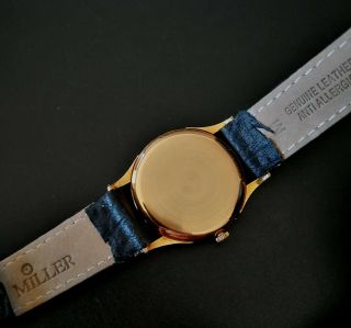 Vintage Omega 18kt solid gold Sector Rose Gold Calatrava - Style Wristwatch 4
