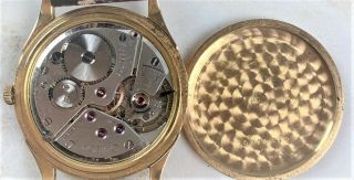 Vintage Omega 18kt solid gold Sector Rose Gold Calatrava - Style Wristwatch 9