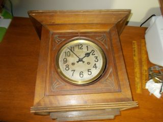Circa 1900 Gustav Becker 8 Day Time& Strike Wall Regulator Clock,  Parts/restore