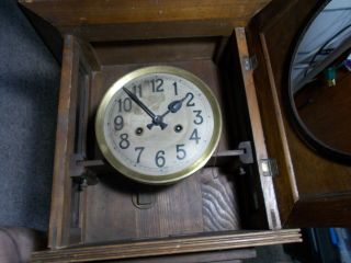 Circa 1900 GUSTAV BECKER 8 DAY TIME& STRIKE WALL REGULATOR CLOCK,  PARTS/RESTORE 2