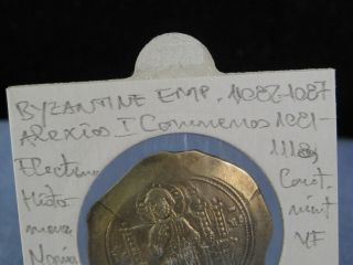 ANCIENT BYZANTINE COIN 1082 - 87 ALEXIUS I HISTAMENON GOLD CONSTANTINOPLE VF 2
