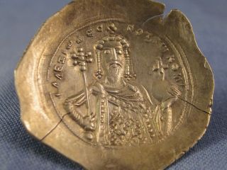 ANCIENT BYZANTINE COIN 1082 - 87 ALEXIUS I HISTAMENON GOLD CONSTANTINOPLE VF 8