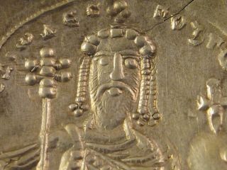 ANCIENT BYZANTINE COIN 1082 - 87 ALEXIUS I HISTAMENON GOLD CONSTANTINOPLE VF 9