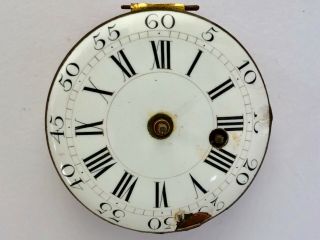 VERY RARE ANTIQUE D.  MESTRAL GENEVE VERGE FUSEE POCKET WATCH MOVEMENT WITH DIAL 8