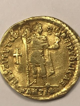 Eastern Rome Gold Solidus Emperor Valens (364 - 378 AD) Ancient Roman Gold Coin 2