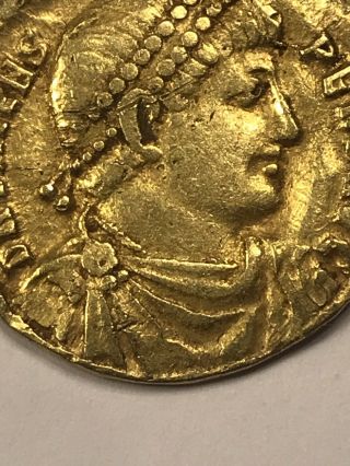 Eastern Rome Gold Solidus Emperor Valens (364 - 378 AD) Ancient Roman Gold Coin 3