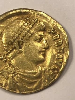 Eastern Rome Gold Solidus Emperor Valens (364 - 378 AD) Ancient Roman Gold Coin 4