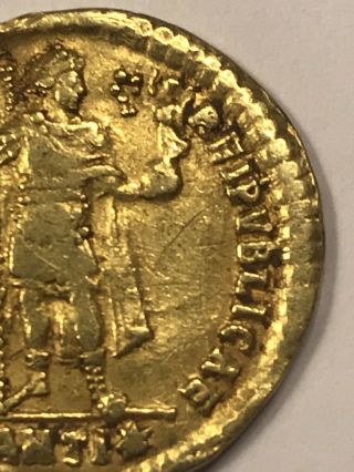 Eastern Rome Gold Solidus Emperor Valens (364 - 378 AD) Ancient Roman Gold Coin 6