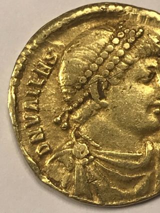 Eastern Rome Gold Solidus Emperor Valens (364 - 378 AD) Ancient Roman Gold Coin 7
