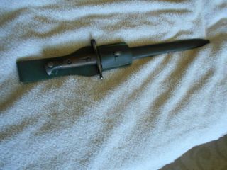 Ww1 Ww2 Italian Model 1891 Carcanno Bayonet W Scabbard & Leather Frog Bayonette