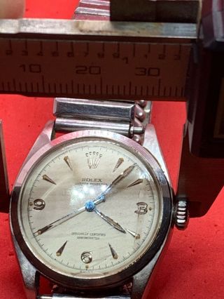 Vintage Men’s Rolex Oyster Perpetual 1953 Stainless Ref:6084 Bubble Back 9