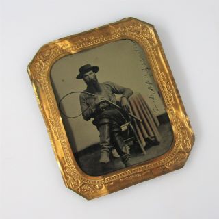 Antique 1862 Tin Type Photograph Vintage