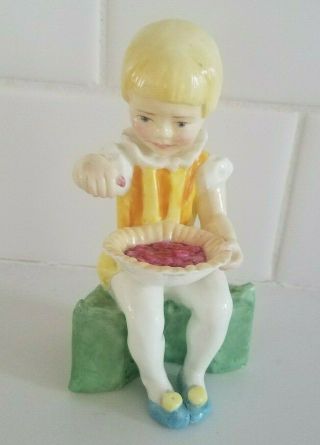 Rare Royal Worcester Little Jack Horner Nursery Rhymes Figurine