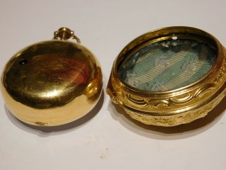 ANTIQUE SOLID HALLMARKED 22CT GOLD VERGE FUSEE TRIPLE CASED ENGLISH POCKET WATCH 5