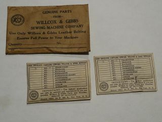 Antique Willcox & Gibbs Treadle Sewing Machine Tools & Parts 12 Needles