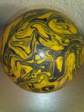 Antique Vintage 100 Old German Bakelite Catalin Ball Yellow Blake Veined Rar 3